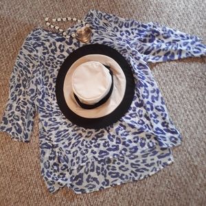 Sheer Leopard Print Tunic Bathing suit Cover